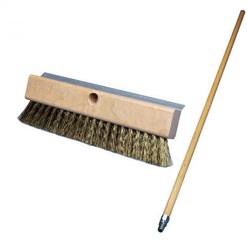 Pizza oven brush, 10&#034; wide with 48&#034; handle for sale
