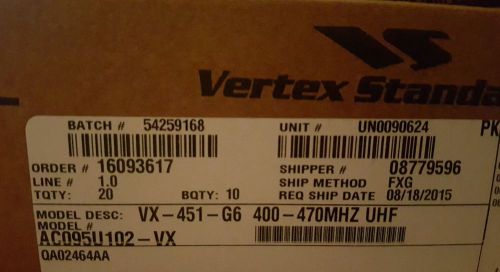 Vertex VX-451 G6 UHF 400-470MHz Light Weight Portable Radio