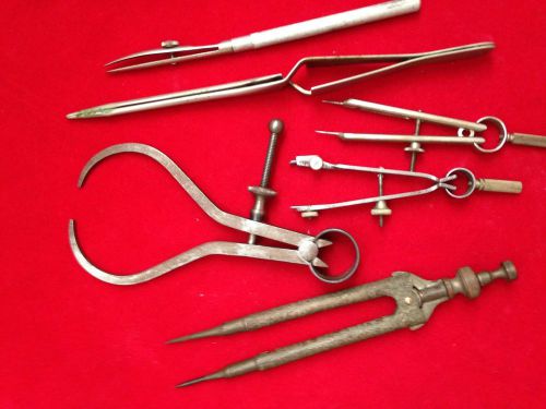 VINTAGE  CALIPER&#039;S engineering tools machinist tools    6 pieces  GERMANY  USA