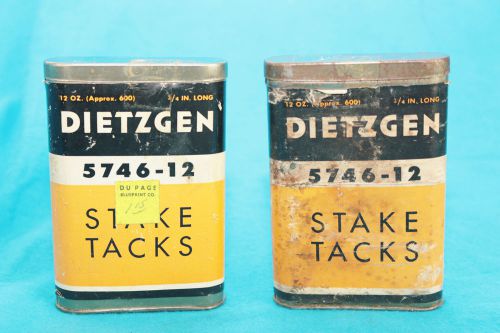 2 VINTAGE DIETZGEN STAKE TACKS - 5746-12 - 3/4&#034; LONG - BOTH ARE CLOSE TO FULL