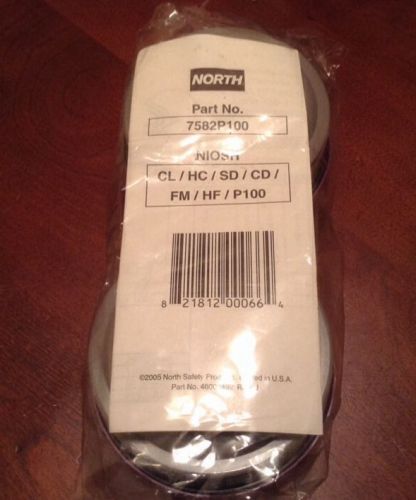 North 7582p100, acid gas cartridge &amp; p100 filter 2 per pack for sale