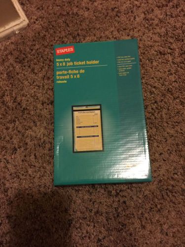 New In Box. 5&#034;x8&#034; Heavyweight Job Ticket/form Holder, 25 Per Box