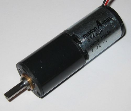 Maxon gearhead motor a-max - 160 rpm @ 12 v dc - 330 rpm @ 24 vdc - low current for sale