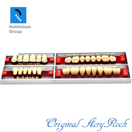 4pcs set Acrylic Denture Teeth Ruthinium Acryrock  Teeth A2 Size 41   Full mouth
