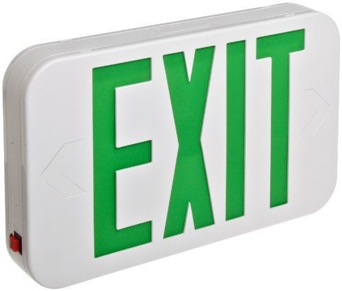 Morris Products Morris 73016 Grn LED Wh Battery Backup Exit Exit Light