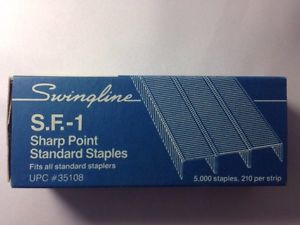 Swingline S.F. 1 Standard Sharp Point 210 Full Strip Staples 5000 Box