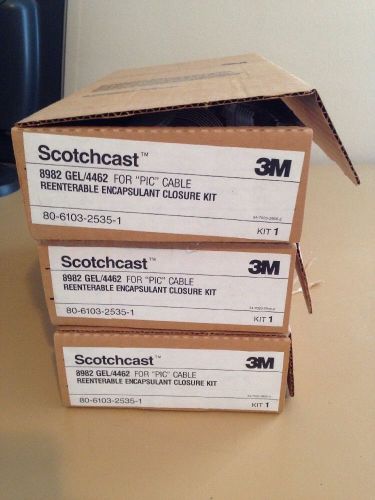 3M Scotchcast Closures 8980 Series Reenterable Encapsulant Kit 8982 Lot Of 3