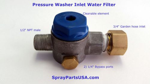 In-line water filter for pressure washer pumps for sale