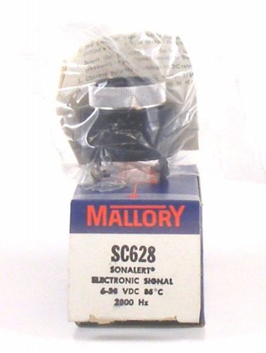 New old stock mallory sonalert - sc628w - 2800 hz 6 to 28 vdc siren alarm for sale