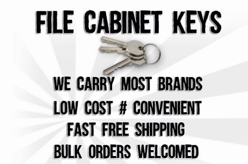 File cabinet keys for all major brands haworth hon steelcase chicago for sale