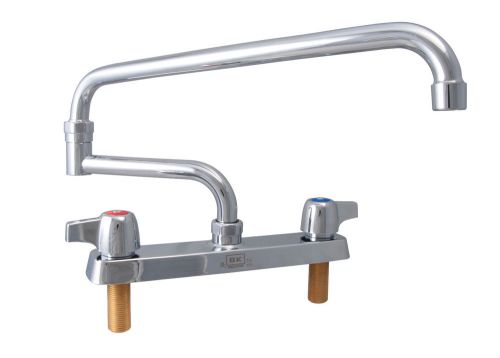 Commercial Kitchen 8&#034; Center Deck Mount Faucet with 18&#034; Swing Spout NSF