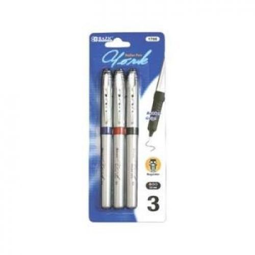 Bazic bazic york asst. color jumbo rollerball pen w/ grip (3/pack) for sale