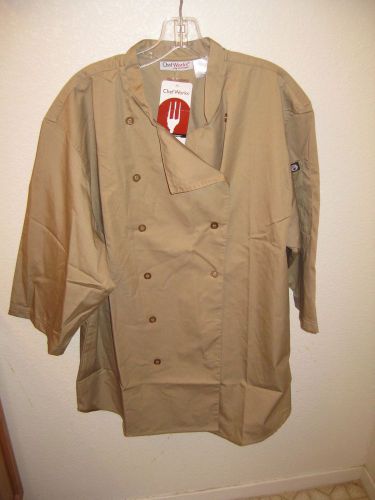 Chef works s100-kha-l khaki chef shirt (l) for sale