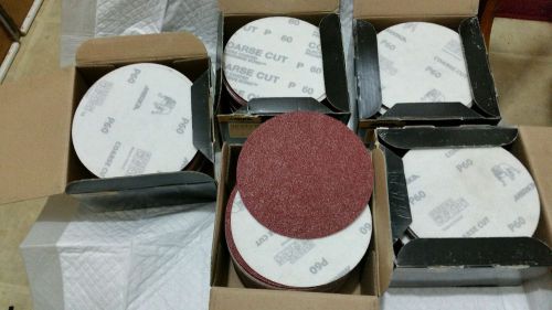 5 boxes Mirka 5 inch sandpaper 60 grit p60 hook and loop velcro back sandpaper