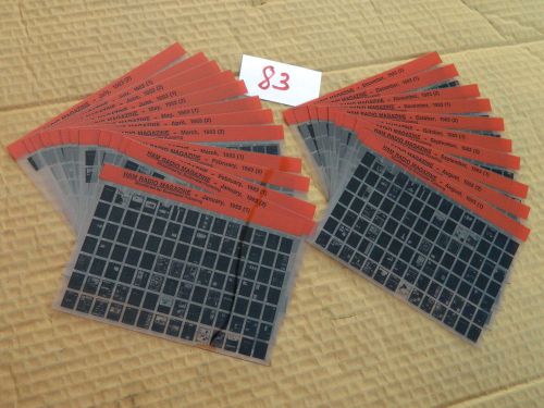 vintage lot of Microfiche Mikrofilm HAM radio MAGAZINE year: 1983