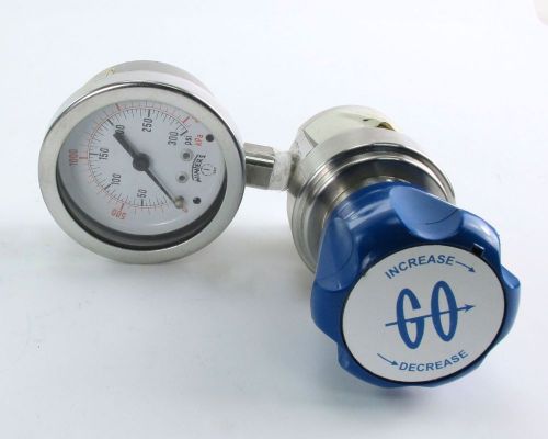 Used go regulator gauge p/n pr5-1c11d5d121 with 300 psi / 2000kpa pressure meter for sale