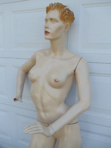 Vintage Patina V Female mannequin Full size Body with Molded Hair
