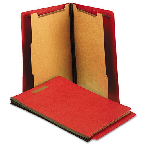 Universal 10320 End Tab Folders, Letter, Six-Section, Bright Red, 10/Box