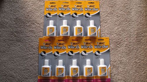 (9) Bic Wite Out Quick Dry Correction Fluid