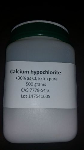 Calcium hypochlorite, &gt;30%, Extra pure, 500 gm