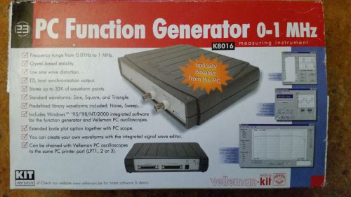 VELLEMAN PC Function GENERATOR 0-1MHz