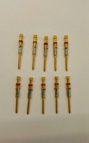 Lot x 10 AMP 201330-1 CONN PIN 20-24AWG GOLD CRIMP MultiMate Pin Connectors