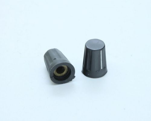 10 x bakelite control knob set screw type 16mmdx12mmh black  4mm shaft for sale