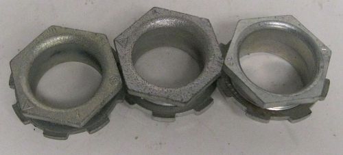 Sgp galvanized steel 1-1/2&#034; hex bushings lot of 3 nnb for sale