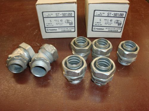 Lot of 17 1 inch sealtite ( liquidtite)fittings 16 appleton &amp; 1 raco no reserve! for sale