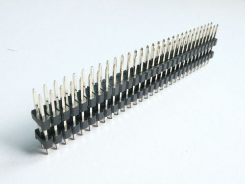 1x 60-pin (2x30) dual row header, 0.1&#034; spacing w 7.5mm plastic spacer for sale