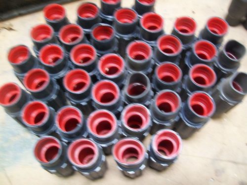 (lot of 37) plasti-bond redh2ot prcplg-3/4 3/4&#034; pvc coated coupling red interior for sale