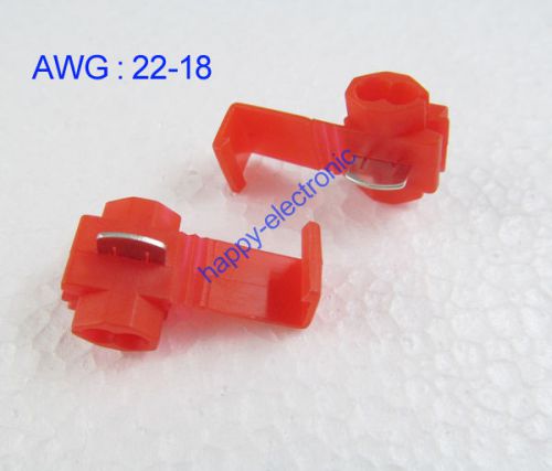50pcs red scotch lock quick splice 22-18 awg wire connector for sale