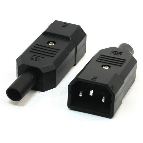 2 pcs rewirable design iec320 c14 power socket adapter 250v 10a ct for sale