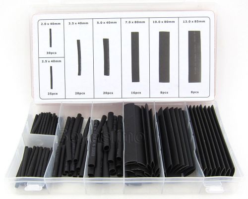 127 pc heat shrink wire wrap assortment set tubing electrical connection cable for sale