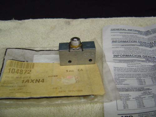New aro/ingersoll-rand model 1axn4 air control valve new   e-92 for sale