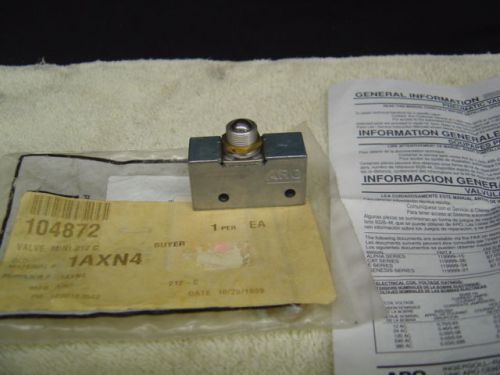 NEW ARO/INGERSOLL-RAND MODEL 1AXN4 AIR CONTROL VALVE NEW   E-92