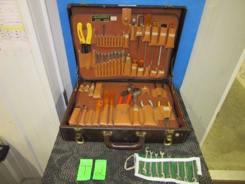 30 PC JENSEN TOOL KIT BRIEFCASE CASE ELECTRICIAN TECHNICIAN REPAIR MILITARY USED
