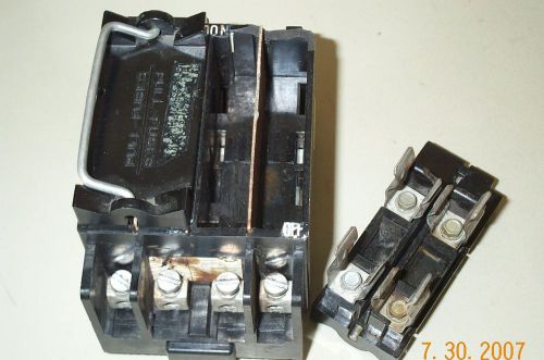 Square d fsp-3030 fsp3030 double 30a 240v fuse block with fuse holder pullouts for sale