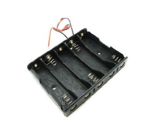 10PCS Plastic Battery Storage Case Box Holder For 5 X AA 5xAA 2A 7.5V wire leads