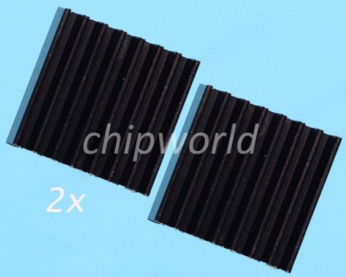 2pcs ic heat sink aluminum 22*22*6mm 22x22x6mm cooling fin 3m8810 adhesive for sale