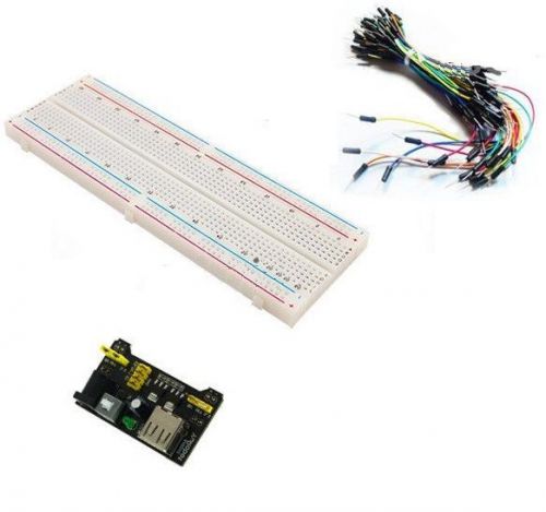 Mb102 power supply module 3.3v 5v+65pcs jumper cables+breadboard board 830 point for sale