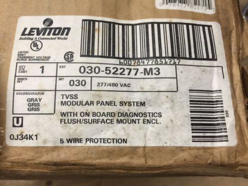 52277-m3  new in box - leviton tvss modular panel system 277/480 - 03052277m3 for sale