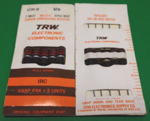 Lot of 10 TRW 1200 ohm 2W Resistors RC42 resistor 10% 2 watt