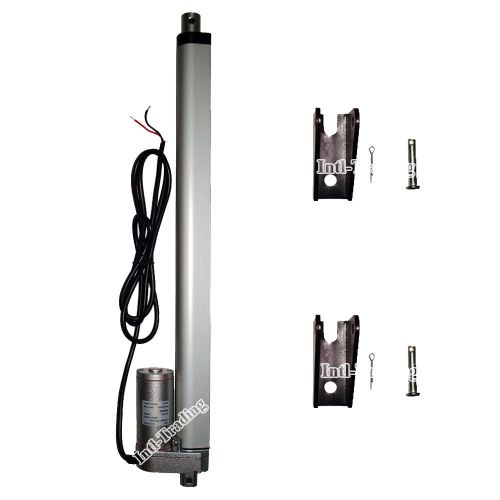 Linear actuator 14&#034; stroke 220lbs 14mm/s 12volt dc motor &amp; brackets for car boat for sale