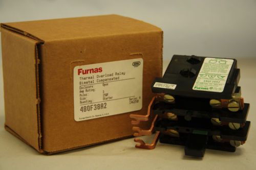 Furnas 48qf38a2 thermal overload relay 3 pole bimetal compensated 3p size 15qf for sale