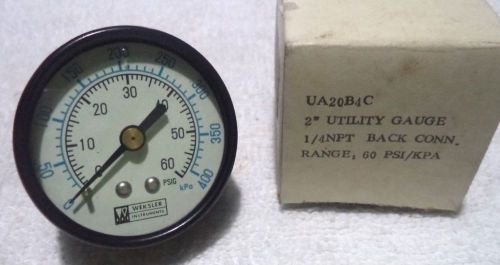 Weksler 0-60psig/kpa 2 inch utility gauge ua20b4c for sale