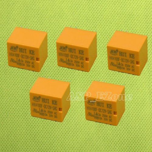 5pcs 12v relay hk4100f-dc12v-shg 3a 250vac 30vdc for huike relay for sale