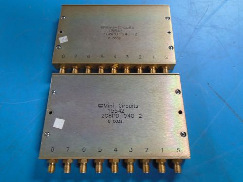 Mini-Circuits 15542, ZC8PD-940-2 Power Splitter/Combiner Lot of 2