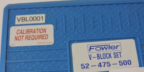 FOWLER V- BLOCK SET 52-475-500