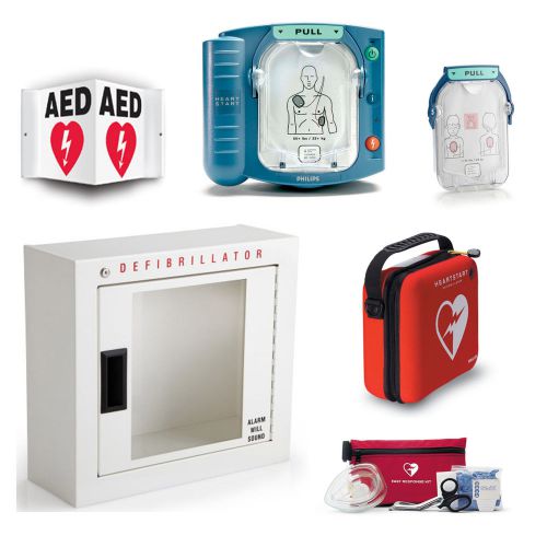 Philips heartstart defibrillator W/ Wall Mount